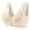 Beige, variant on Women's Front Closure Full Cup Underwear for Middle and Elderly Wireless Seamless Bralettes Plus Size Ladies Daisy Bras