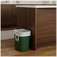 thumbnail image 3 of 7 Gallon Green Rectangular Recycling Bin with Recycling Symbol - Plastic Recycle Wastebasket for Home, Office, Desk Side, 3 of 5