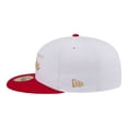 thumbnail image 7 of Men's New Era White/Scarlet San Francisco 49ers Scripted 59FIFTY Fitted Hat, 7 of 7