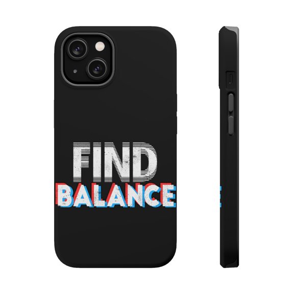 DistinctInk MagSafe Tough Case for Apple iPhone 15 (6.1" Screen) - Find Balance - Shockproof Protection