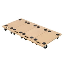 Furniture Moving Dolly 4 Pack - Heavy Duty Wood Roller with Wheels, 500 Lbs Capacity - Piano, Appliance, Couch Mover for Home & Industrial Use Natural   MDF
