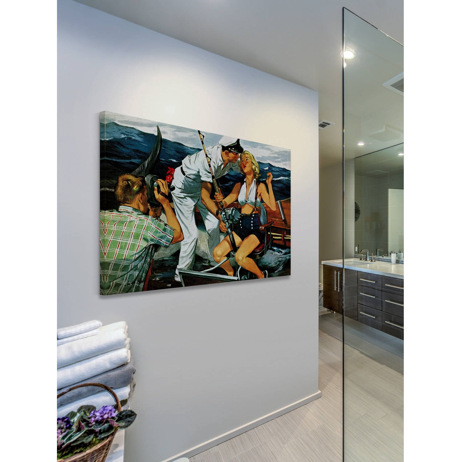 "Stealing a Kiss" Painting Print on Wrapped Canvas