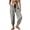 Black, variant on Women's Striped Cargo Joggers Drawstring High Waist Casual Trousers with Side Pockets