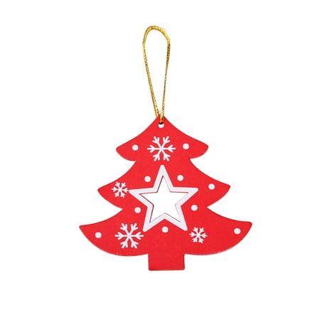 

Veki Pendant Tree Christmas Christmas Wooden Small Christmas Decoration Snowflake Home Decor Rose Garland Curtain