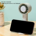 thumbnail image 4 of Monstrate Mini ventilador recargable para viajes, senderismo, Camping, ventiladores de refrigeración, portátil, viento Natural, ajustable, Electrodomésticos Blanco Tipo 2, 4 of 6