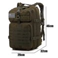 thumbnail image 5 of Mochila táctica militar de gran capacidad de 50 l para hombre, bolsas de asalto militares para exteriores, paquete Molle EDC 3P para senderismo, camping, caza, verde militar, 5 of 5