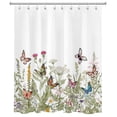 thumbnail image 2 of HVEST Flowers and Butterfly Shower Curtain for Bathroom,Watercolor Floral Plant Herb Decor Accessories Bath Curtain,Polyester Waterproof Fabric Shower Curtain with Hooks,60x72 Inches, 2 of 6