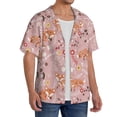 thumbnail image 3 of Disketp Men's Hawaiian Beautiful Fox Print Shirts Button Down Holiday Beach Shirts-4X-Large, 3 of 5