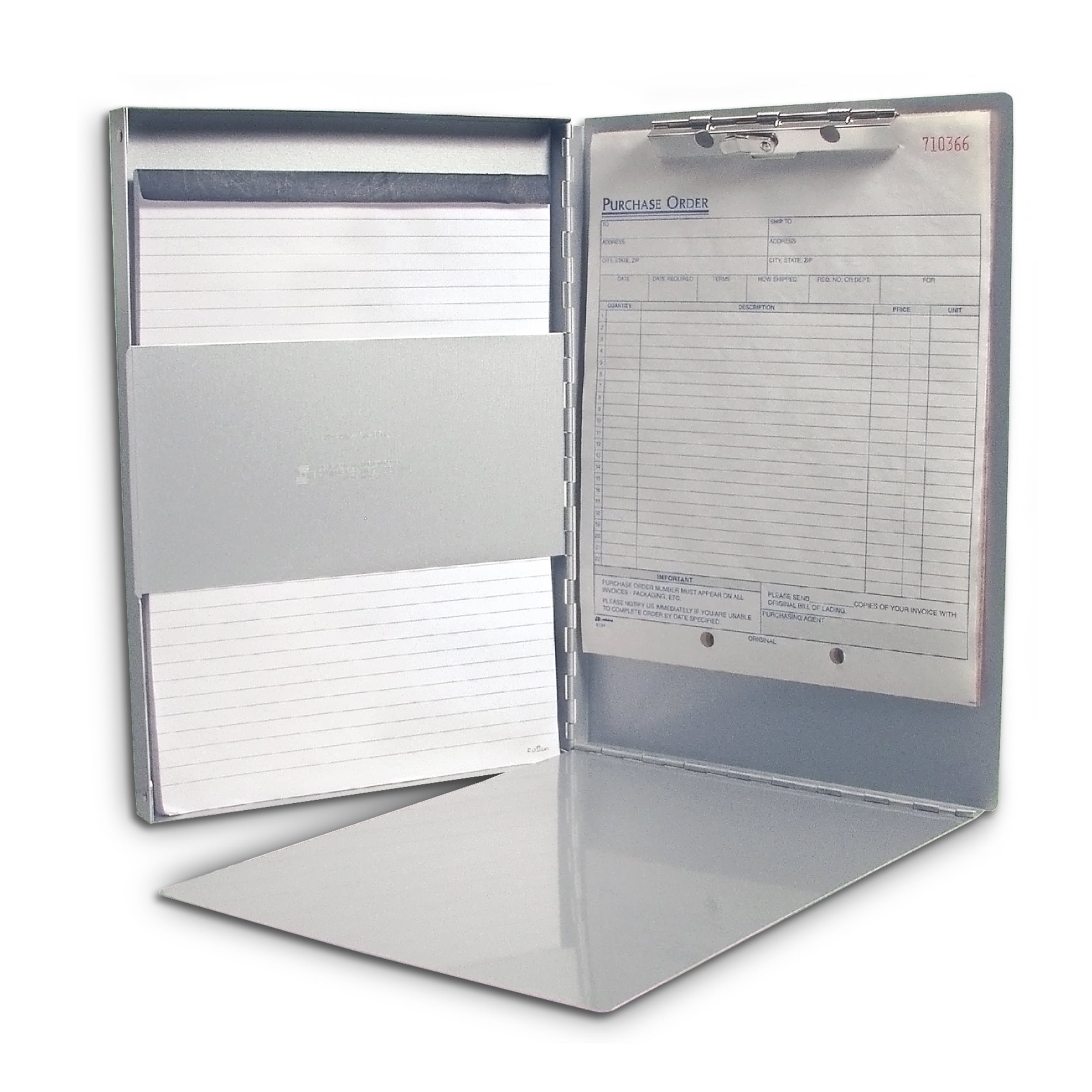 Saunders Metal Form Holder, A, Side Privacy Cover, Low Profile Clip, Letter, Silver