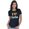 thumbnail image 4 of Love Heart Carbs Pizza Food Cute Womens Slim Fit Graphic Tee Brisco Brands X, 4 of 5
