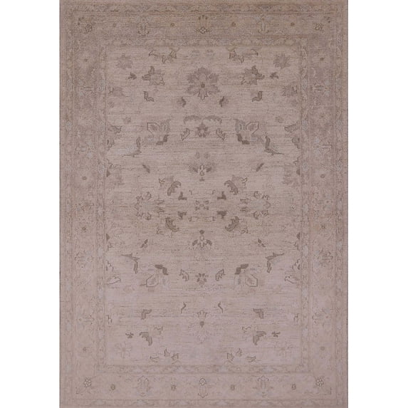 Ahgly Company Indoor Rectangle Mid-Century Modern Rose Purple Oriental Area Rugs, 4' x 6'