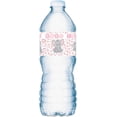 thumbnail image 2 of 20 Pink Elephants Water Bottle Labels For Baby Shower Party ; Waterproof Water Bottle Wrappers; Its a Girl Water Bottle Stickers Labels Decorations, 2 of 4