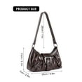 thumbnail image 3 of Gustave PU Leather Shoulder Bag for Women Y2K Top Handle Handbag Purse Trendy Underarm Hobo Clutch Bags - Brown, 3 of 9