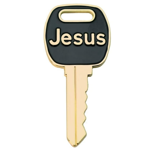 Sterling Gifts Jesus Keys with Pocket Cross for My Key Ring, Brass Set of 2
