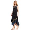 thumbnail image 3 of Sakkas Starlight Second Caftan Tank Dress/Cover Up Tie Dye Womens Beach Kaftan - 35-BlackBlue - One Size, 3 of 5