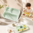 thumbnail image 7 of Divided Serving Tray,RectangularCompartment Snack Plate Portion Control Dish for Dining Table Picnic Camping, 7 of 7