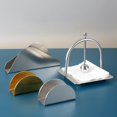 thumbnail image 4 of Soporte de acero inoxidable para pañuelos, soporte de metal para servilletas, dispensador, estante de exhibición, dislocación, 4 of 5