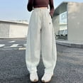 thumbnail image 2 of Otqutp Wide Leg Sweatpants for Teen Girls High Waisted Baggy Sweat Pants Y2K Preppy Fall Winter Warm Athletic Joggers, 2 of 9