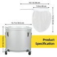 thumbnail image 3 of Fryer Grease Bucket 10 Gal, Fryer Oil Bucket with Lid, Oil Disposal Caddy w/Rust-Proof Coating, Coated Carbon Steel Oil Filter Pot with Caster Base, Oil Transport Container w/Lock Clips & Filter Bag, 3 of 5