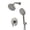 Brushed Nickel, variant on SUMERAIN Brushed Gold Shower Faucet with Handheld Filtered Shower Head, Shower System Set Rough in Valve Included