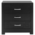 thumbnail image 4 of SAFAVIEH Raina Three Drawer Greek Key Night Stand Black, 4 of 13