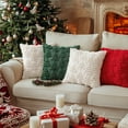 thumbnail image 5 of Christmas Tree Decorative Throw Pillow Covers Set of 2, Faux Fur Farmhouse Throw Pillows Cushion Cases for Xmas Winter Holiday Home Decorations, 5 of 7