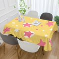 thumbnail image 2 of Yayeee Tablecloths 54" x 54" Rectangle Wrinkle Resistant Party Table Cover, Yellow Stars, 2 of 8