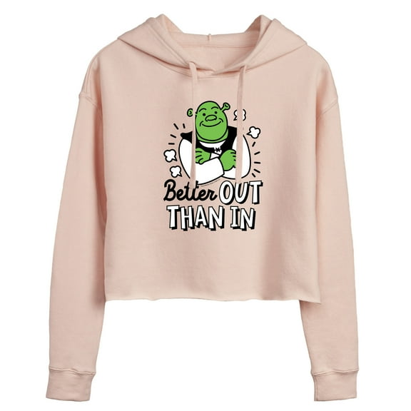 Shrek - Better Out Than In - Juniors Cropped Pullover Hoodie