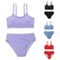 thumbnail image 3 of Girl's 2 Pieces Bathing Suit Bikini Set Rashguard Swim Suit Set Print Swimsuit Bathing Suit with Sport High Waist 9-10 Years, 3 of 4