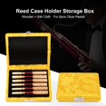 thumbnail image 2 of Keenso Wooden Oboe Reeds Case, Wooden + Silk Cloth Reed Box Oboe Reeds Case, For Prevent Reeds From Moisture For 6pcs Oboe Reeds, 2 of 8