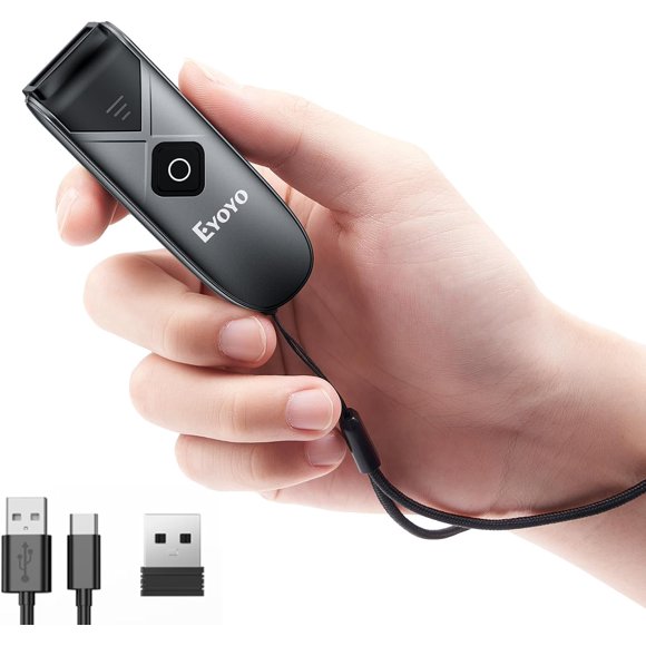 Eyoyo EY-015P Bluetooth 2.4G Wireless Portable Mini Barcode Scanner Grey