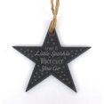 thumbnail image 1 of Darling Souvenir MADE WITH LOVE Leave A Little SPAR2kle Wherever You Go Engraved Star Slate Hanging Christmas Tree Ornament With String Personalized Gift., 1 of 4