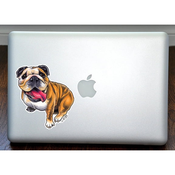 English Bulldog Art Full Color Decal for 13" Macbook