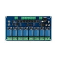 thumbnail image 2 of 8-Channel Relay Module with 8-Bit MCU & MAX485 Chip, DC7-24V Power Supply, RS485/TTL UART Interface, 100,000 Cycle Continuous Closure, Optocoupler Input Detection (3.3-30V), ABS Material, Diode, 2 of 6
