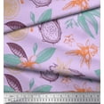 thumbnail image 2 of Soimoi polyester Crepe Fabric Floral,Ginger & Lemon Slice Vegetable Print Fabric by Yard 42 Inch Wide, 2 of 3