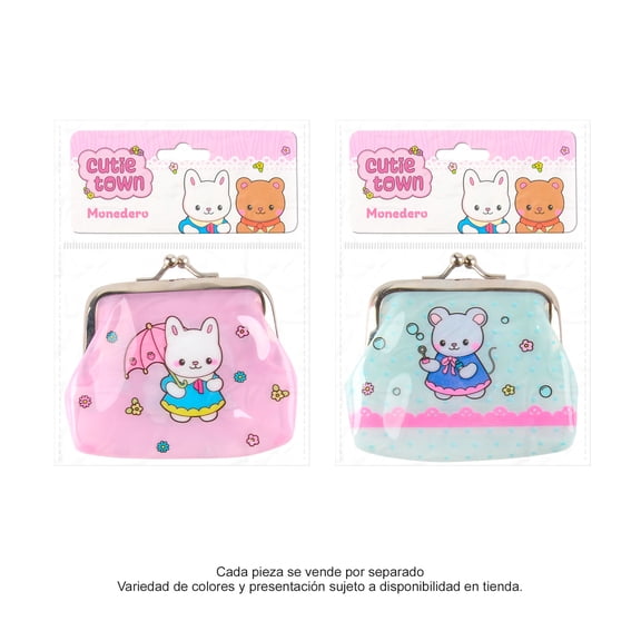 Monedero Prichos Cutie Town Varios Modelos de Plástico y Metal 1 Pieza