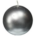 thumbnail image 1 of Zest Candle 6-Piece Ball Candles, 3-Inch, Metallic Silver, 1 of 3