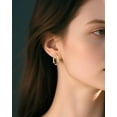 thumbnail image 2 of Sdmnsg-T Gold and Silver Hoop Earrings for Women, Lightweight Twisted Desgined, Mixed Metal with 925 Sterling Silver Post Gold, 2 of 6