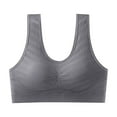 thumbnail image 2 of Amidoa Breathable Womens Bras Push-up Gray Sport Solid Yoga Bandeau Lingerie for Women L, 2 of 5