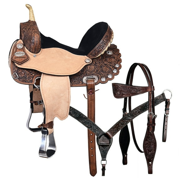 17 Western Horse Saddle American Leather Flex Trail Barrel Tack Hilason