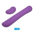 thumbnail image 3 of Uxcell Keyboard Wrist Pad Mouse Wrist Rest Ergonomic Wrist Support Comfortable Memory Foam Style 1, Purple 1 Set, 3 of 5