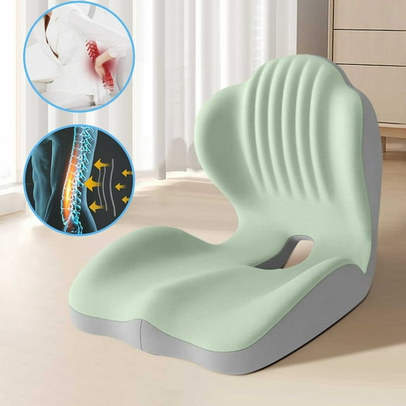 HauiWeiLyai Posture and Seat Cushion, Seat Cushion & Memory Foam Back, L-Shaped Cushion with Back Support - Ergonomic Chair Pad for Long Sitting, Non-Slip, for Office & Car