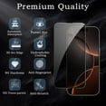 thumbnail image 2 of 3 Pack for iPhone 16 Pro Privacy Screen Protector, 9H Anti Spy Dark Tempered Glass Screen Protector for iPhone 16 Pro, Easy Installation, Bubble Free, 2 of 7