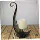 thumbnail image 3 of unbranded Portavelas De Hierro Negro Con Forma De Vela Para En Espacios Como Café Y Oficina, 3 of 8