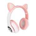 thumbnail image 3 of Auriculares LXB39C para niños con Bluetooth 5.0, plegables, inalámbricos, con orejas de gato y música brillante (rosa y blanco), 3 of 14
