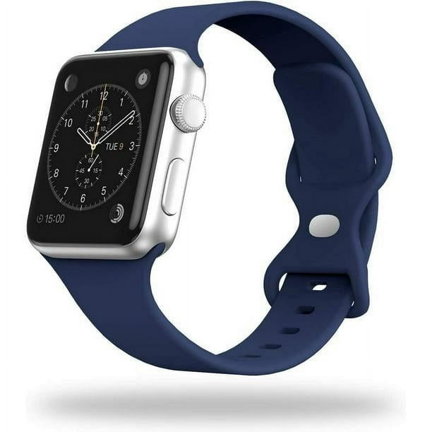 Jhijhoo Smart Watch Band Compatible With Apple Watch Band 38mm 40mm 42mm 44mm Soft Silicone Replacement Sport Strap Compatible For Iwatch Se Series 6