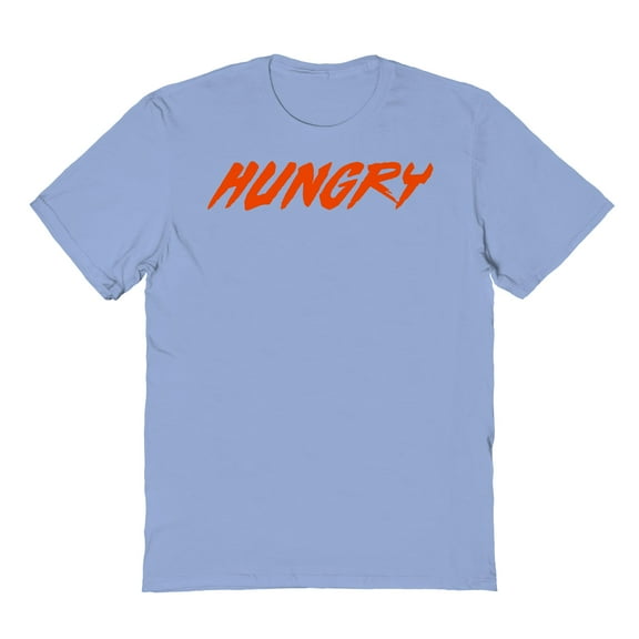 Hungry Humor Graphic Light Blue Men's Cotton T-Shirt
