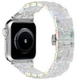 thumbnail image 3 of Aurora Resin Bands for Apple Watch 49mm 46mm 45mm 44mm 42mm 41mm 40mm 38mm, Transparent Strap with Rhinestone Case Light Glossy Bracelet Compatible with iWatch Series 10 9 8 7 6 5 4 3 2 SE Ultra, 3 of 8
