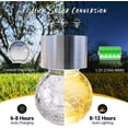 thumbnail image 4 of Morttic 8 Pack Solar Outdoor Lights, Solar Hanging Lights for Christmas Decoration-Cracked Glass Solar Lights Outdoor Waterproof for Garden, Yard, Fence, Tree（Warm White）, 4 of 9
