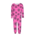 thumbnail image 4 of Plus Size Cute Pajamas for Women Set Crew Neck Pumpkin Ghost Graphic Sleepwear Long Sleeve Pjs Halloween Outfits Hot Pink 5XL, 4 of 6